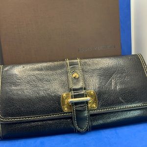 LOUIS VUITTON SUHALI FABULEUX Black WALLET